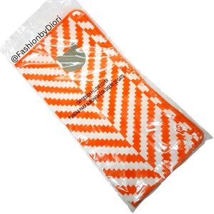 Avon Cat Design Square Pillow Cover Orange and White